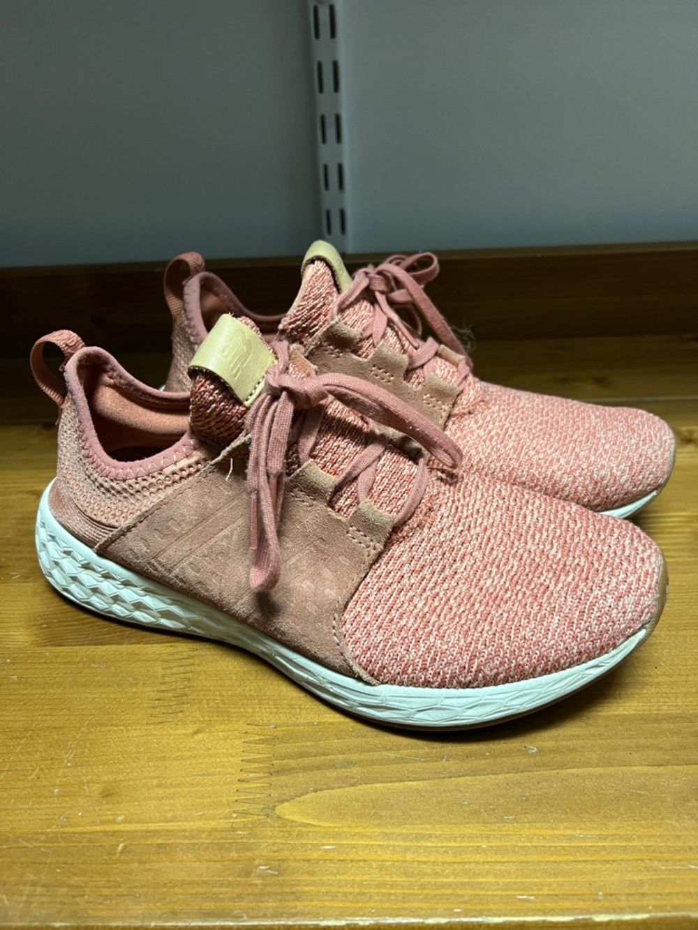 New Balance Pink Knit Athletic Sneakers